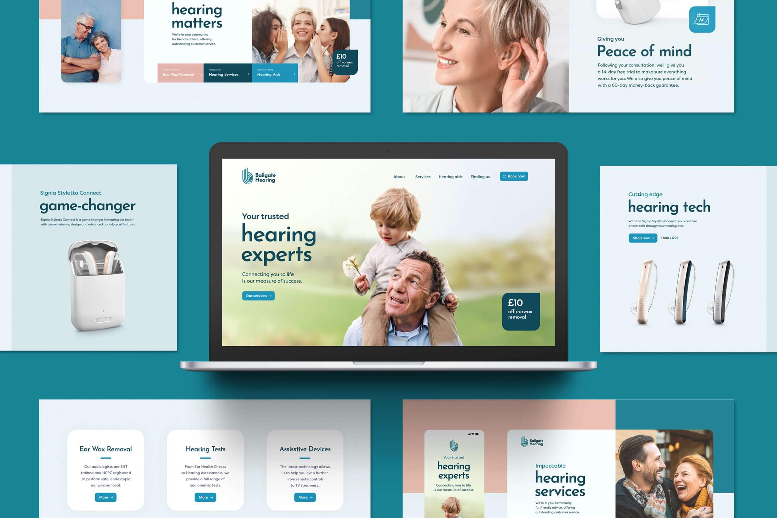 Bailgate Hearing website mock-up