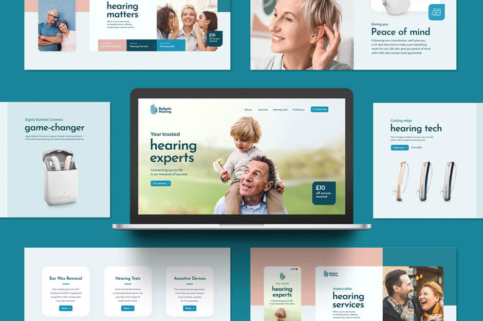Bailgate Hearing website mock-up