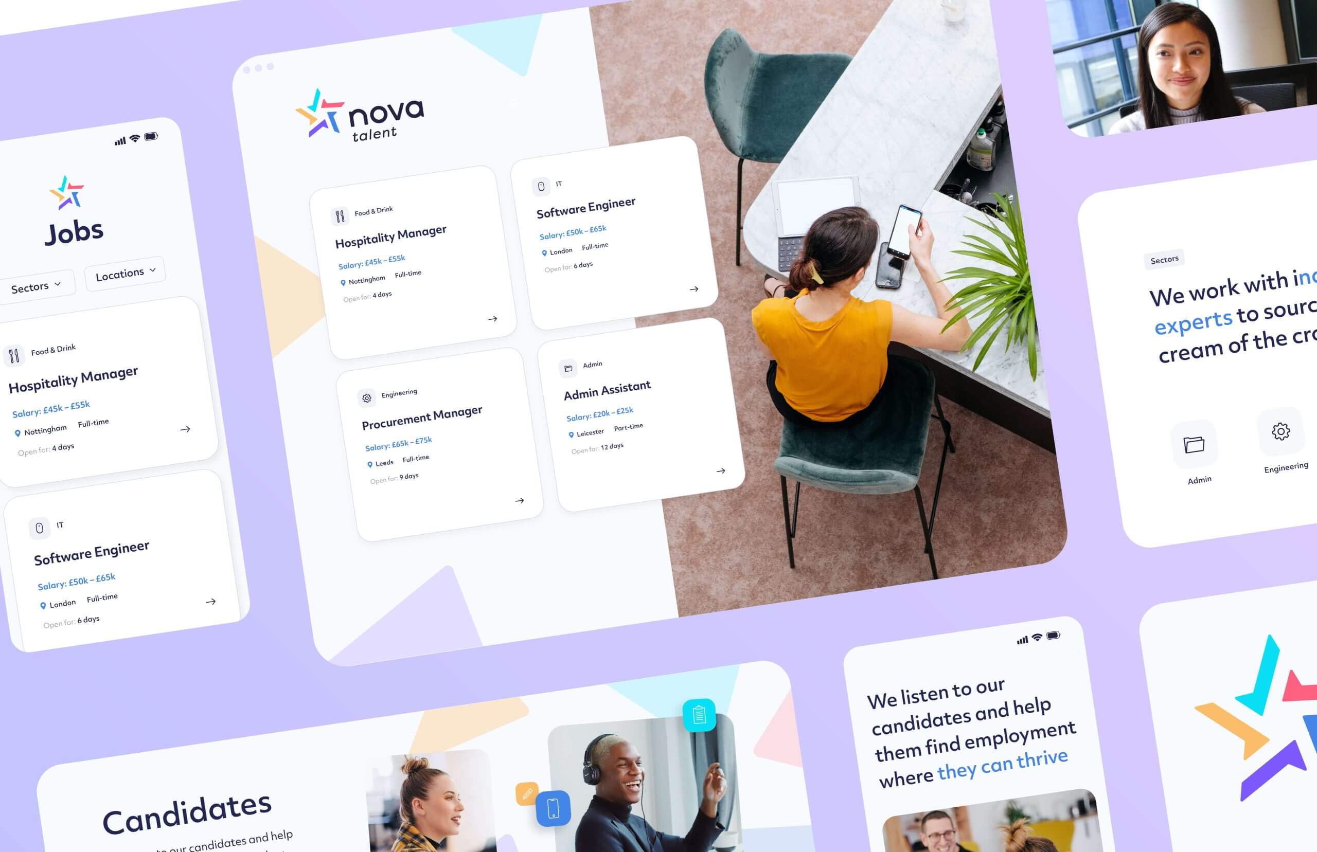 Nova Talent web design