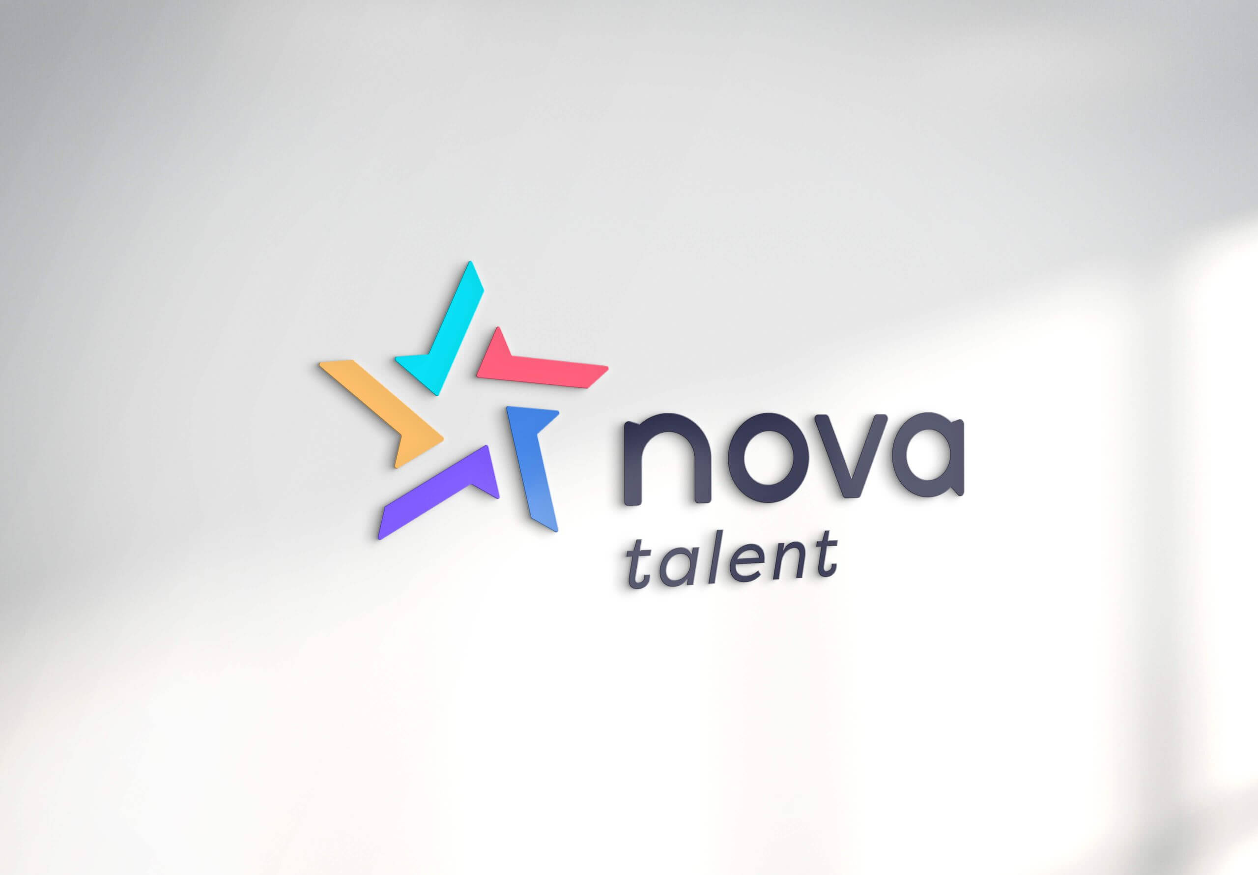 Nova Talent wall sign
